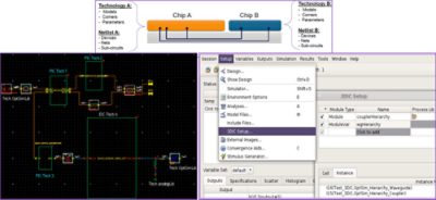 Figure: 3DIC Support in OptoCompiler for EIC and PIC: Combine Multiple Technologies, Keep Separate Scopes for Each Tech | 