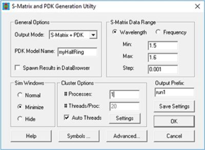 Setup options for the S-Matrix and PDK Generation Utility | Synopsys