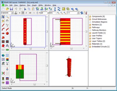 RSoft CAD Environment™ layout of the PBG waveguide microcavity | Synopsys