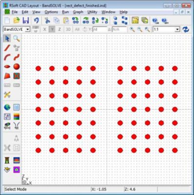 PBG Waveguide Modes: Creating the Structure | Synopsys
