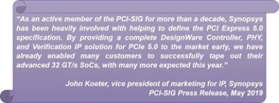 PCIe 5.0 PR quote for verification with Synopsys VIP