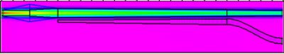 Field patterns for input TE (upper) mode | 