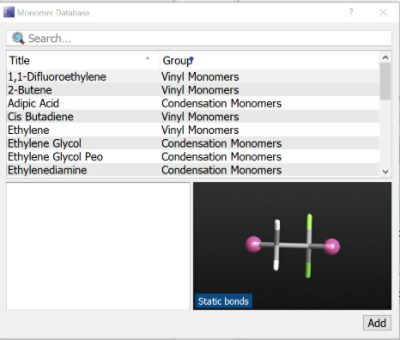 Polymer builder software