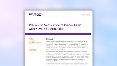 Pre-Silicon Verification of Die-to-Die IP with Novel ESD Protection