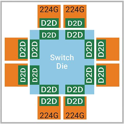 Figure 3: 100T Optical/Electrical Switch SoCs