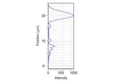 Intensity along the center  | 