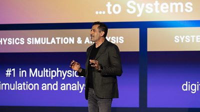 Synopsys CEO Sassine Ghazi delivers the opening keynote at the company’s inaugural Synopsys Converge Conference on March 11, 2026, in Santa Clara, Calif. 