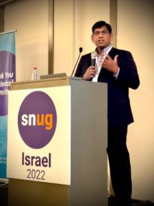 Shankar Krishnamoorthy presenting at SNUG Israel 2022 | 