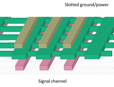 Slotted power grid