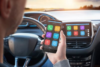 Smartphone Connected to Car