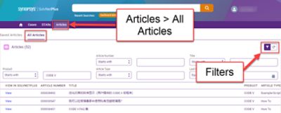 Searching SolvNetPlus Articles | Synopsys