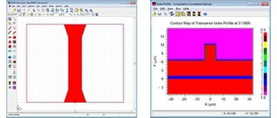 Spatial BeamPROP Interface: Waveguide Example