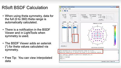 Efficient BSDF Generation Using RSoft Photonic Device Tools: Tips and Tricks (Tech Talk July 2023)