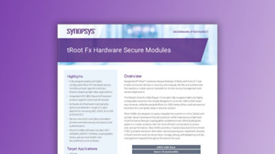 tRoot Fx Hardware Secure Modules – Datasheet | Synopsys