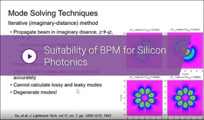 Suitability of BPM for Silicon Photonics Tech Talk