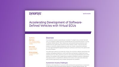 Accelerating Development of Software Defined Vehicles with Virtual ECUs